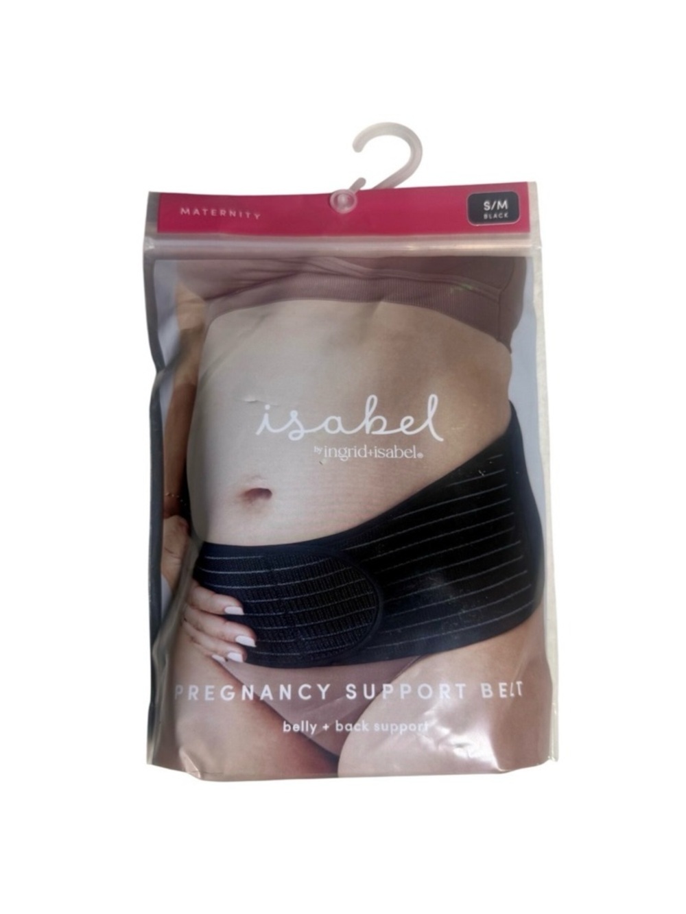 Maternity Support Belt Belly Band Black Back Relief Pregnancy Small Medium S/M